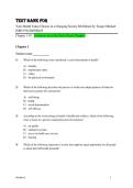 Your Health Today&colon; Choices in a Changing Society &lpar;8th Edition&rpar; by Michael Teague &ndash; Test Bank &vert; Exam-Ready Questions with Complete Coverage &lpar;Chapters 1&ndash;18&rpar; &vert; ISBN 9781260580105