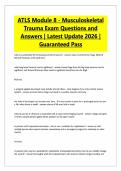 ATLS Module 8 - Musculoskeletal Trauma Exam Questions and Answers &vert; Latest Update 2026 &vert; Guaranteed Pass