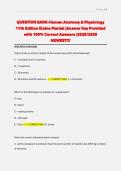 QUESTION BANK-Human Anatomy & Physiology 11th Edition Elaine Marieb &vert;Answer Key Provided with 100&percnt; Correct Answers &vert;2025&sol;2026 NEWEST&excl;&excl;&excl;