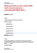 BIOL250 Week 3 Unit 1 Exam With 100&percnt; correct answers &plus; rationales&lpar;SCORED 98&percnt; &rpar;