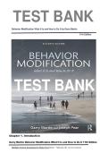 TEST BANK Behavior Modification What It Is and How to Do It by Garry Martin 11th Edition