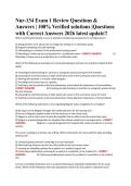 Nur-134 Exam 1 Review Questions & Answers &vert; 100&percnt; Verified solutions &vert;Questions with Correct Answers 2026 latest update&excl;&excl;