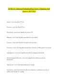 NURS 611 Advanced Pathophysiology Exam 1 Questions And Answers 2025&sol;2026