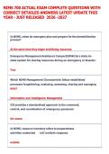 NIMS 700 ACTUAL EXAM COMPLETE QUESTIONS WITH  CORRECT DETAILED ANSWERS LATEST UPDATE THIS  YEAR - JUST RELEASED  2026 -2027 
