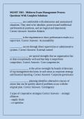 MGMT 3301 - Midterm Exam Management Process Questions With Complete Solutions