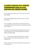 301 NORTH CAROLINA POST LICENSING COMPREHENSIVE EXAM 2026 FULL QUESTIONS AND VERIFIED ANSWERS