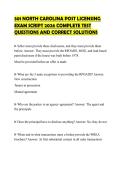 301 NORTH CAROLINA POST LICENSING EXAM SCRIPT 2026 COMPLETE TEST QUESTIONS AND CORRECT SOLUTIONS