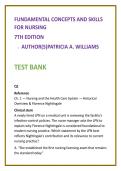 Fundamentals of Nursing Test Bank 2026 &ndash; Patricia Williams &ndash; NCLEX-Style Questions &ndash; Clinical Skills MCQs &ndash; LPN&sol;LVN&sol;PN Study Guide