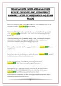 TEXAS SAE&semi;REAL ESTATE APPRAISAL EXAM REVIEW&vert;QUESTIONS AND 100&percnt; CORRECT ANSWERS&vert;LATEST &excl;&excl;&excl;&excl;2026&vert;GRADED A&plus;&vert; &lpar;EXAM READY&rpar;