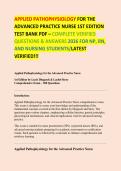 Applied Pathophysiology for the Advanced Practice Nurse 1st Edition Test Bank PDF &ndash; Complete Verified Questions & Answers 2025&ndash;2026 for NP&comma; RN&comma; and Nursing Students