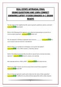 REAL ESTATE APPRAISAL FINAL EXAM&vert;QUESTIONS AND 100&percnt; CORRECT ANSWERS&vert;LATEST &excl;&excl;&excl;&excl;2026&vert;GRADED A&plus;&vert; &lpar;EXAM READY&rpar;