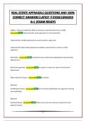 REAL ESTATE APPRAISAL EXAM BUNDLE&lpar;FULL COURSE&rpar;&vert;QUESTIONS AND 100&percnt; CORRECT ANSWERS&vert;LATEST UPDATED &excl;&excl;&excl;&excl;2026&vert;GRADED A&plus;&vert; &lpar;EXAM READY&rpar;