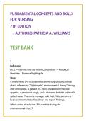 Nursing Test Bank 2026 &vert; Fundamental Concepts & Skills for Nursing 7e &ndash; Patricia Williams &vert; NCLEX-Style Questions LPN&sol;LVN&sol;PN