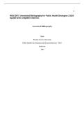 WGU D617 Annotated Bibliography for Public Health Strategies &vert; 2026 Update with complete solutions&period;
