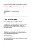 WGU D617 Task 2 &ndash; Outbreak Response Strategy in a Densely Populated Urban Area &vert; 2026 Update with complete solutions&period;
