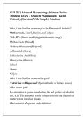NUR 5351 Baylor University -NUR 5351 Advanced Pharmacology&colon; Midterm Review &lpar;Midterm Review - Advanced Pharmacology - Baylor University&rpar; Questions With Complete Solutions