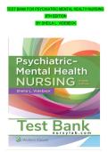 TEST BANK For Psychiatric Mental Health Nursing&comma; 8th Edition by Sheila L&period; Videbeck&comma; Chapter's 1 - 24 &lpar;Verified by Experts&rpar;