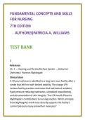 Fundamentals of Nursing Test Bank 2026 &vert; Patricia Williams 7th Ed &vert; NCLEX-Style Questions &vert; LPN&sol;LVN NCLEX PN Study Guide
