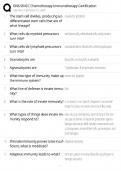ONS ONCC Chemotherapy Immunotherapy Certification &sol; Exam Prep 2025 &sol; Score 100&percnt; Study Guide & Test Bank &sol; Oncology Nursing Review