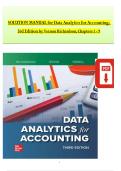 Solution Manual for Data Analytics for Accounting 3rd Edition by Richardson &vert; Chapters 1-9 &vert; 2025 Updated &vert; Complete & Verified&excl;&excl;