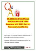 NR 546 Final Exam Week 7 Reproductive &lpar;2026&rpar; &ndash; 250 Questions on OB&comma; GYN&comma; Breast & GU Disorders