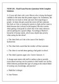 NURS 201 - Final Exam Practice Questions With Complete Solutions