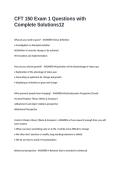 CFT 150 Exam 1 Questions with Complete Solutions