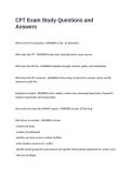 CFT Exam Study Questions and Answers