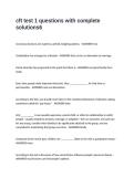 cft test 1 questions with complete solutions