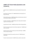 USMC CFT Exam Study Questions and Answers