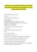 KANSAS ADULT CARE HOME OPERATOR &lpar;ACHO&rpar; EXAM&sol; Adult Home Care Operator&sol; Kansas Operator's Course&vert; Updated 2026 NEW EDITION