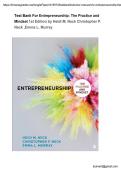 Test Bank For Entrepreneurship&colon; The Practice and Mindset 1st Edition by Heidi M&period; Neck Christopher P&period; Neck &comma;Emma L&period; Murray