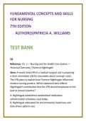 Nursing Test Bank 2026 &vert; Fundamentals of Nursing Test Bank &ndash; Patricia Williams &vert; NCLEX-Style Questions for LPN&sol;LVN&sol;NCLEX PN