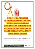 WGU D115 OA Advanced Pathophysiology Exam &lpar;2026&rpar; &ndash; 120 Questions with Detailed Rationales & Readiness Practice Exam