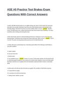 ASE A5 Practice Test Brakes Exam Questions With Correct Answers