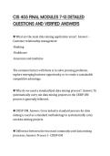 CIS 405 FINAL MODULES 7&ndash;13 DETAILED QUESTIONS AND VERIFIED ANSWERS