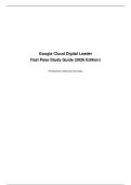 Google Cloud Digital Leader &lpar;GCP-CDL&rpar; - Comprehensive Summary 2026