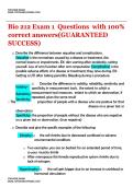 Bio 212 Exam 1  Questions  with 100&percnt; correct answers&lpar;GUARANTEED SUCCESS&rpar;