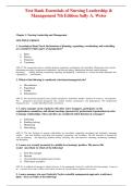 Latest 2025&ndash;2026 Nursing Leadership & Management 8e Test Bank by Sally Weiss &vert; RN Exam Questions & Answers
