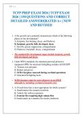 TCFP PREP EXAM 2026 &vert; TCFP EXAM 2026 &vert; 150 QUESTIONS AND CORRECT DETAILED ANSWERS&vert;RATED A&plus; &vert; NEW AND REVISED