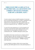 OHIO STATE FIRE ALARM ACTUAL EXAM PREP 2026 &vert; ALL QUESTIONS AND CORRECT DETAILED ANSWERS &vert; ALREADY A GRADED &vert; NEW&excl;&excl;