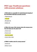 PSYC 355- FinalExam questions with accurate solutions