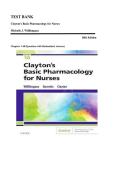 TEST BANK&lowbar;&lowbar;Clayton's Basic Pharmacology for Nurses 18th Edition by Michelle J&period; Willihnganz &comma; ISBN&colon; 9780323550611 &vert;All Chapters Verified&vert; Guide A&plus;