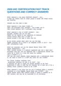 2026 UHC CERTIFICATION FAST TRACK QUESTIONS AND CORRECT ANSWERS