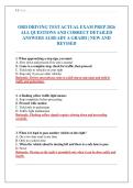 ORD DRIVING TEST ACTUAL EXAM PREP 2026 ALL QUESTIONS AND CORRECT DETAILED ANSWERS ALREADY A GRADD &vert; NEW AND REVISED