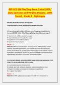 BSN HESI 266 Med Surg Exam &lpar;Latest 2026 &sol; 2027&rpar; Questions and Verified Answers &vert; 100&percnt; Correct &vert; Grade A - Nightingale