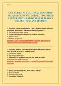 GCU NUR 634 ACTUAL FINAL EXAM PREP ALL QUESTIONS AND CORRECT DETAILED ANSWERS WITH RATIONALES ALREADY A GRADED &vert; NEW AND REVISED
