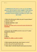 CORPORATE FINANCE ACTUAL EXAM PREP 2026 ALL QUESTIONS AND CORRECT DETAILED ANSWERS WITH RATIONALES ALREADY A GRADED WITH EXPERT FEEDBACK &vert;NEW AND REVISED