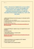 FMVA &ndash; FINANCIAL MODELING & VALUATION ANALYST FINAL ACTUAL EXAM PREP ALL QUESTIONS AND CORRECT DETAILED ANSWERS WITH RATIONALES ALREADY A GRADED WITH EXPERT FEEDBACK &vert; NEW AND REVISED