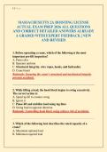 MASSACHUSETTS 2A HOISTING LICENSE ACTUAL EXAM PREP 2026 ALL QUESTIONS AND CORRECT DETAILED ANSWERS ALREADY A GRADED WITH EXPERT FEEDBACK &vert; NEW AND REVISED